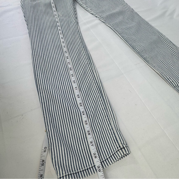 Level 99 Lily Skinny Straight Jeans Blue & white Railroad Stripe Women’s Size 28 - Picture 8 of 15